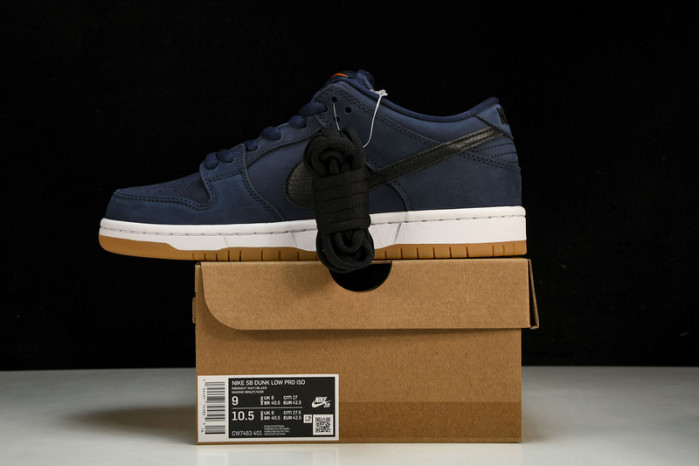 Nike SB Dunk Low Navy Black Gum  - CW7463-401