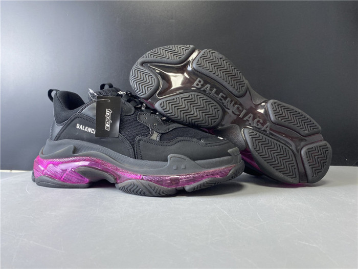 BL TRIPLE S TRAINERS CLEAR SOLE BLACK   541335 W09O1 9252
