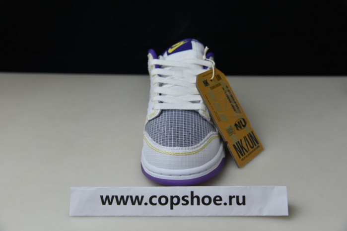 Union LA x Nike Dunk Low Court Purple White Grey Yellow  DJ9649-500
