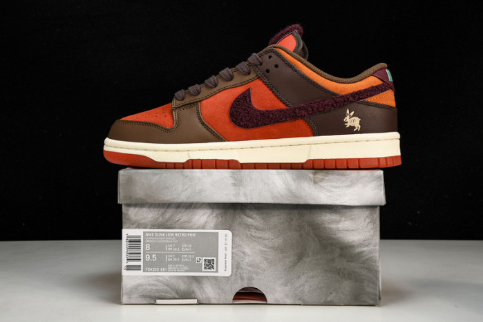 Nike Dunk Low Retro PRM Year of the Rabbit Light Crimson  FD4203-661