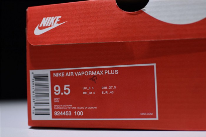 Nike VaporMax Plus “Triple White” Pure Platinum mens  924453-100