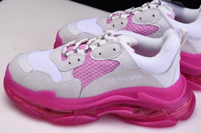 BL TRIPLE S TRAINERS CLEAR SOLE WHITE PINK 541624 W09OH 1012