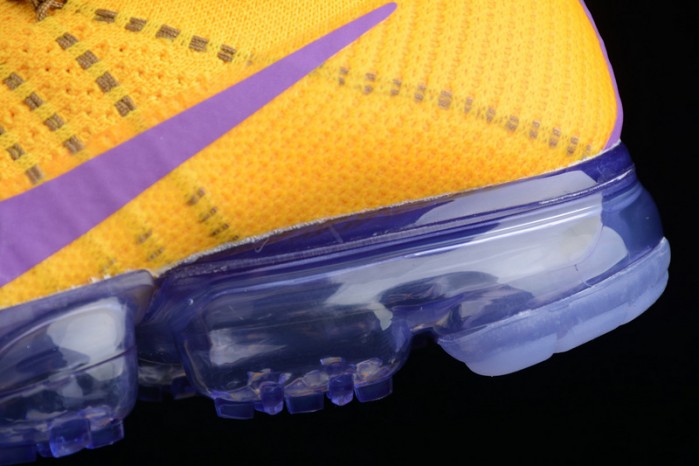 Nike Air VaporMax Flyknit 2018 Lemon Yellow/Purple  mens AA3858-104