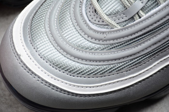 nike mens AIR VAPORMAX 97 "SILVER BULLET" metallic silver varsity red AJ7291-002