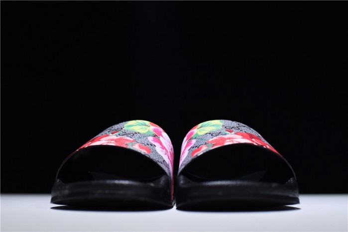 GC Leather SLIDE SANDAL with FLOWER  0400088498707
