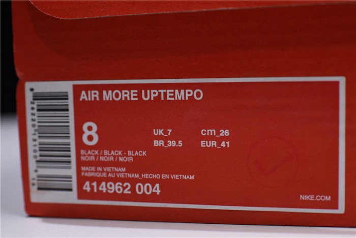 Nike Air More Uptempo Black Reflective 414962-004